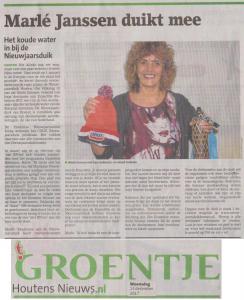 Groentje Marle Janssen 13 dec 2017 Nieuwjaarsduik