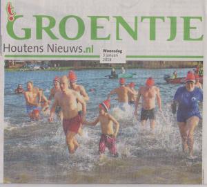 Groentje Nieuwjaarsduik Houten 03-01-2018