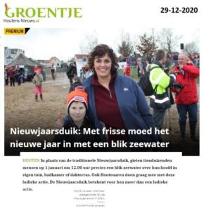 Marle Janssen Deelname nieuwjaarsduik 2021 Houten Houtens Nieuws 29-12-2020